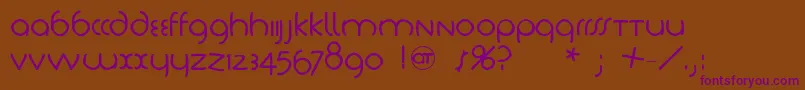 Tschichlightfs Font – Purple Fonts on Brown Background