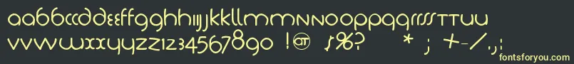 Tschichlightfs Font – Yellow Fonts on Black Background