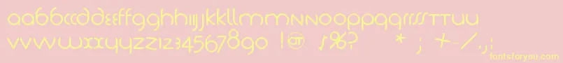 Tschichlightfs Font – Yellow Fonts on Pink Background