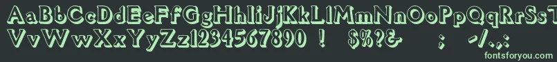 Flug Font – Green Fonts on Black Background