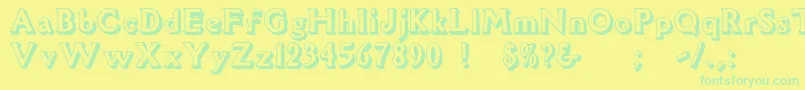 En savoir plus sur la police Flug Police Flug – polices vertes sur fond jaune