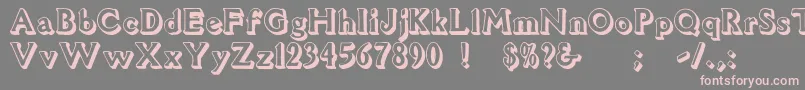 Flug Font – Pink Fonts on Gray Background