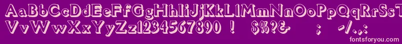 Flug Font – Pink Fonts on Purple Background