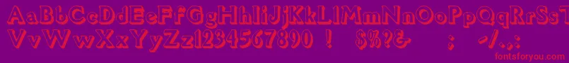 Flug Font – Red Fonts on Purple Background