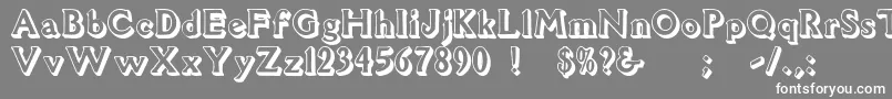 フォントFlug – 灰色の背景に白い文字