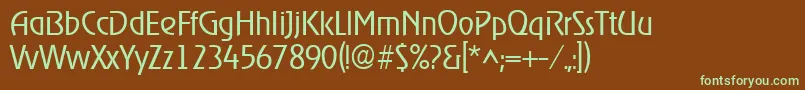 Шрифт RevellightRegular – зелёные шрифты на коричневом фоне
