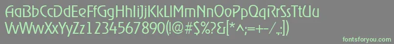 RevellightRegular-fontti – vihreät fontit harmaalla taustalla