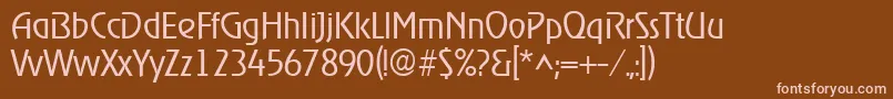 Czcionka RevellightRegular – różowe czcionki na brązowym tle