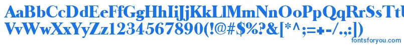 フォントLongislandRegular – 白い背景に青い文字