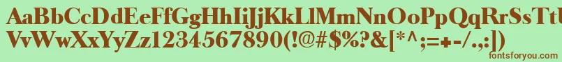 Шрифт LongislandRegular – коричневые шрифты на зелёном фоне