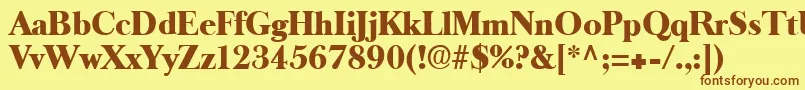 LongislandRegular Font – Brown Fonts on Yellow Background