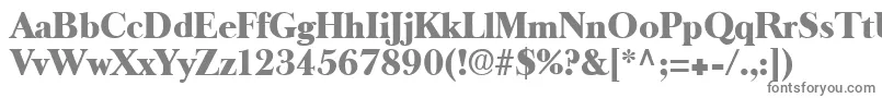 LongislandRegular-fontti – harmaat kirjasimet valkoisella taustalla