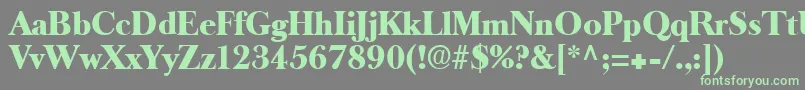 LongislandRegular-fontti – vihreät fontit harmaalla taustalla