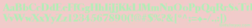 LongislandRegular Font – Green Fonts on Pink Background