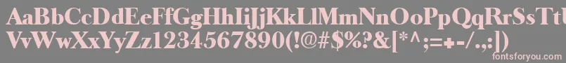 LongislandRegular-fontti – vaaleanpunaiset fontit harmaalla taustalla
