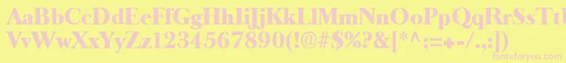 LongislandRegular Font – Pink Fonts on Yellow Background