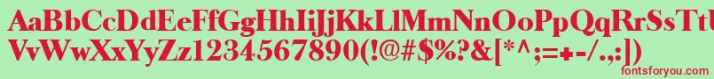 LongislandRegular Font – Red Fonts on Green Background