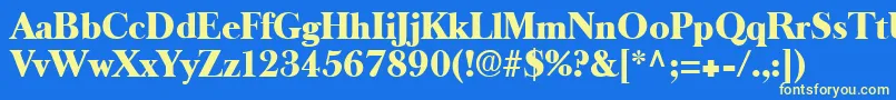 LongislandRegular-fontti – keltaiset fontit sinisellä taustalla