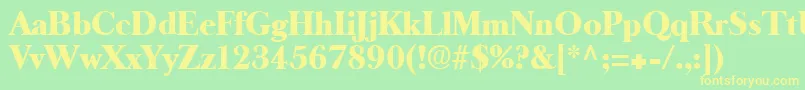 LongislandRegular Font – Yellow Fonts on Green Background