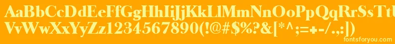 フォントLongislandRegular – オレンジの背景に黄色の文字