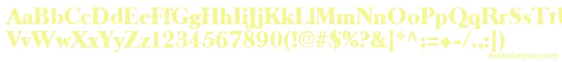 Czcionka LongislandRegular – żółte czcionki na białym tle