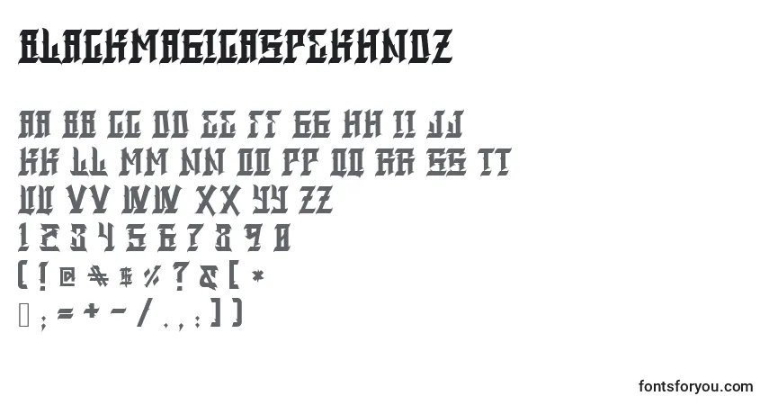 BlackmagicAspekhndz-fontti – aakkoset, numerot, erikoismerkit