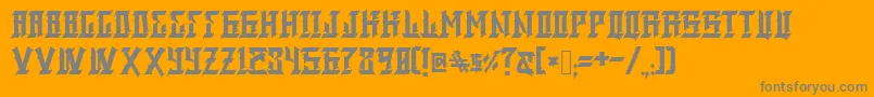 BlackmagicAspekhndz-Schriftart – Graue Schriften auf orangefarbenem Hintergrund