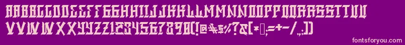 BlackmagicAspekhndz Font – Pink Fonts on Purple Background