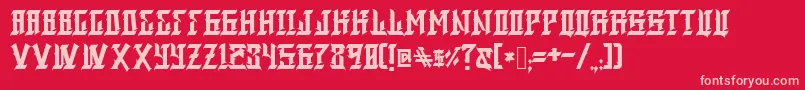 BlackmagicAspekhndz Font – Pink Fonts on Red Background