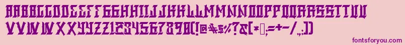 BlackmagicAspekhndz Font – Purple Fonts on Pink Background