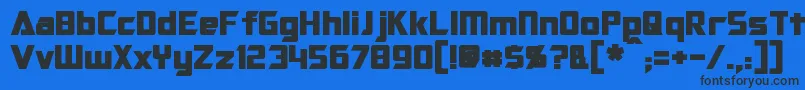 OptimusBold Font – Black Fonts on Blue Background