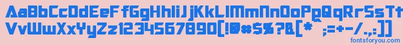 OptimusBold Font – Blue Fonts on Pink Background