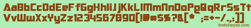 OptimusBold Font – Brown Fonts on Green Background