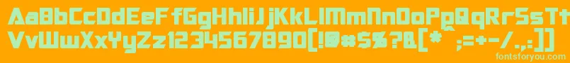 OptimusBold Font – Green Fonts on Orange Background