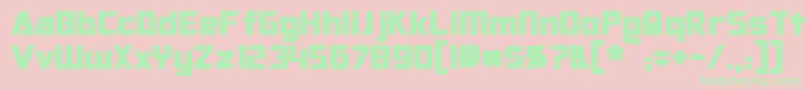 フォントOptimusBold – ピンクの背景に緑の文字