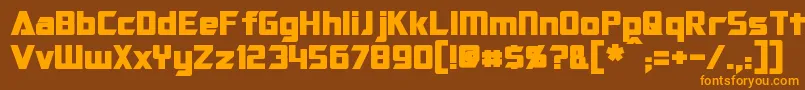OptimusBold Font – Orange Fonts on Brown Background