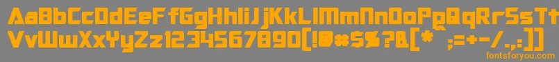 OptimusBold Font – Orange Fonts on Gray Background