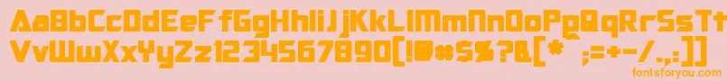 OptimusBold Font – Orange Fonts on Pink Background