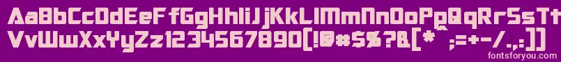 OptimusBold Font – Pink Fonts on Purple Background