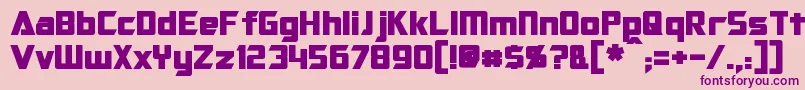 OptimusBold Font – Purple Fonts on Pink Background