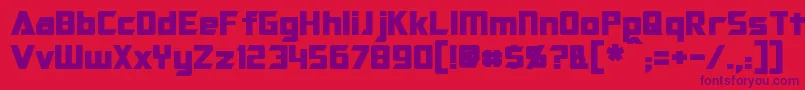 OptimusBold Font – Purple Fonts on Red Background