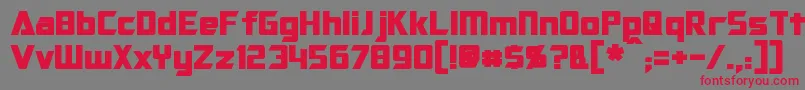 OptimusBold Font – Red Fonts on Gray Background