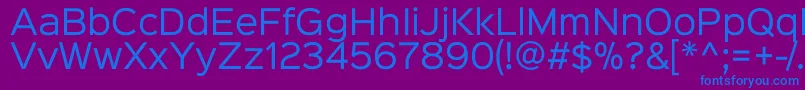 Sinkinsans400regular Font – Blue Fonts on Purple Background