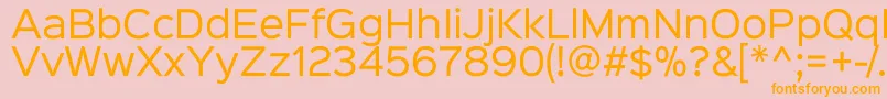 Sinkinsans400regular Font – Orange Fonts on Pink Background