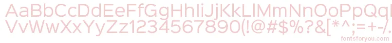 Sinkinsans400regular-Schriftart – Rosa Schriften auf weißem Hintergrund