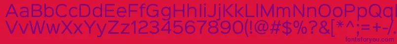 Sinkinsans400regular Font – Purple Fonts on Red Background