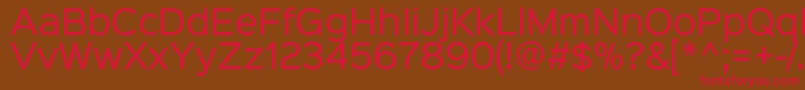 Sinkinsans400regular Font – Red Fonts on Brown Background