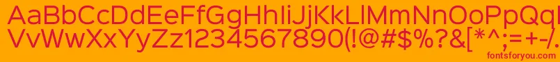 Sinkinsans400regular Font – Red Fonts on Orange Background