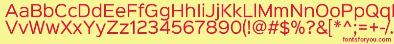 Sinkinsans400regular Font – Red Fonts on Yellow Background