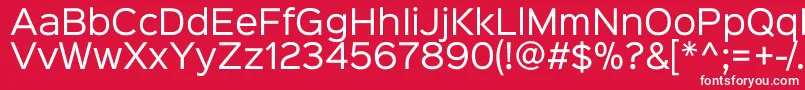 Sinkinsans400regular Font – White Fonts on Red Background